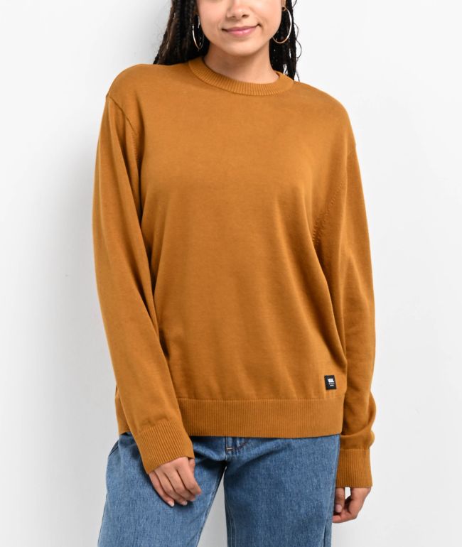 Ethos Brown & Orange Crop Sweater