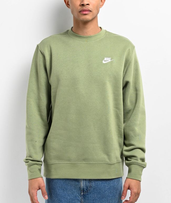 Nike olive green crewneck sweatshirt sale