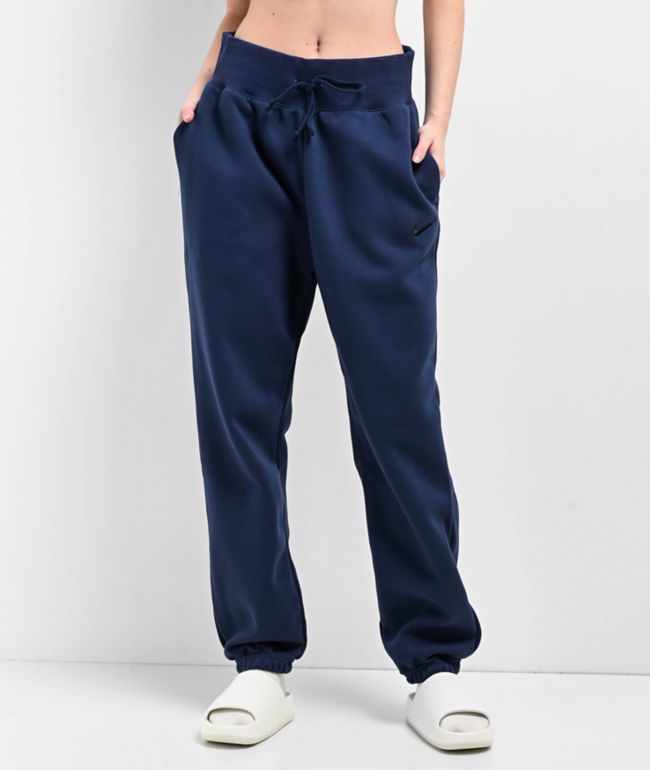 Trackpants: Shop Online Women Navy Blue Polyester Trackpants