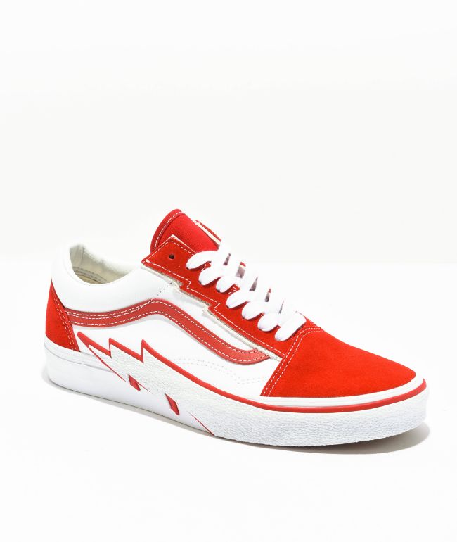 Vans red outlet roses