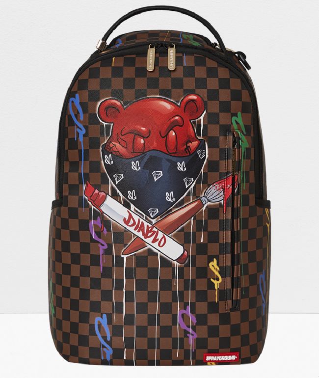 Sprayground Lvr Edition Large Logo Printed Backpack in Red for Men