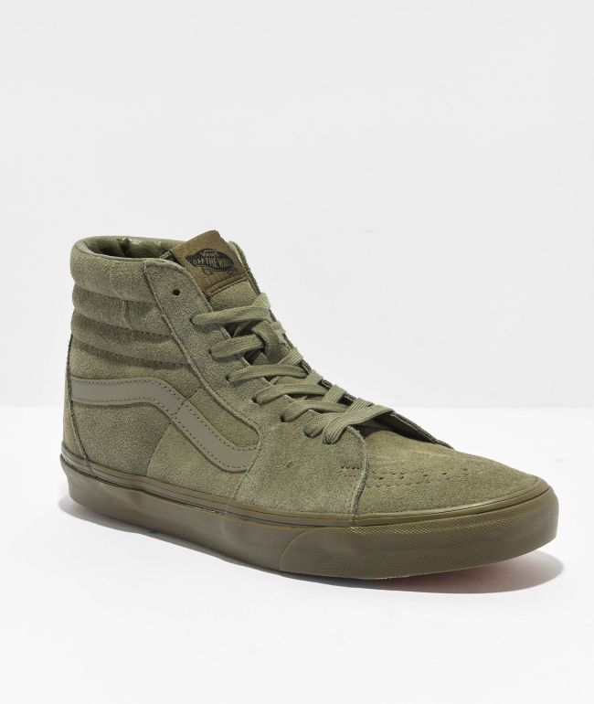 Vans mid top store mujer olive