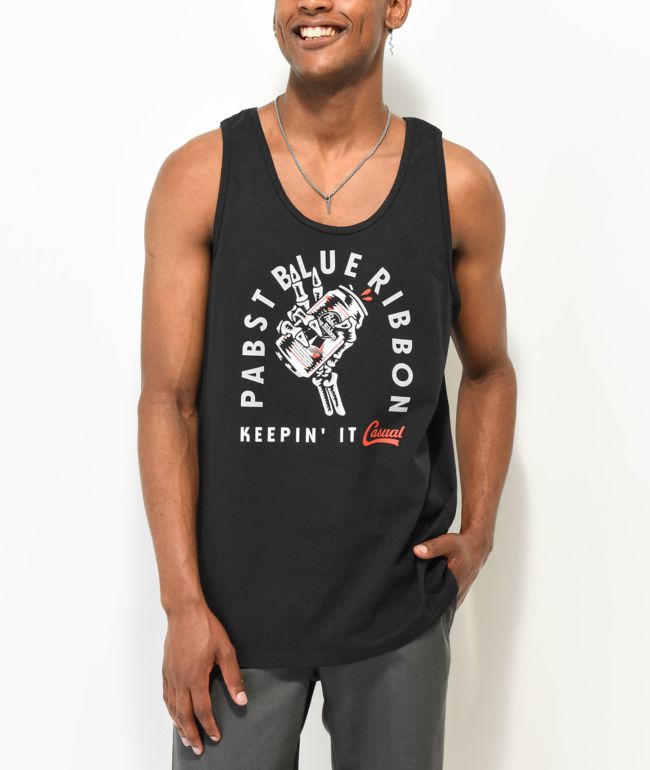 Casual Industrees x Pabst Keepin It Casual Black Tank Top