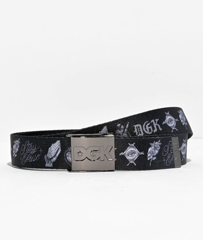 Ed Hardy Dragon & Tiger Black Reversible Belt