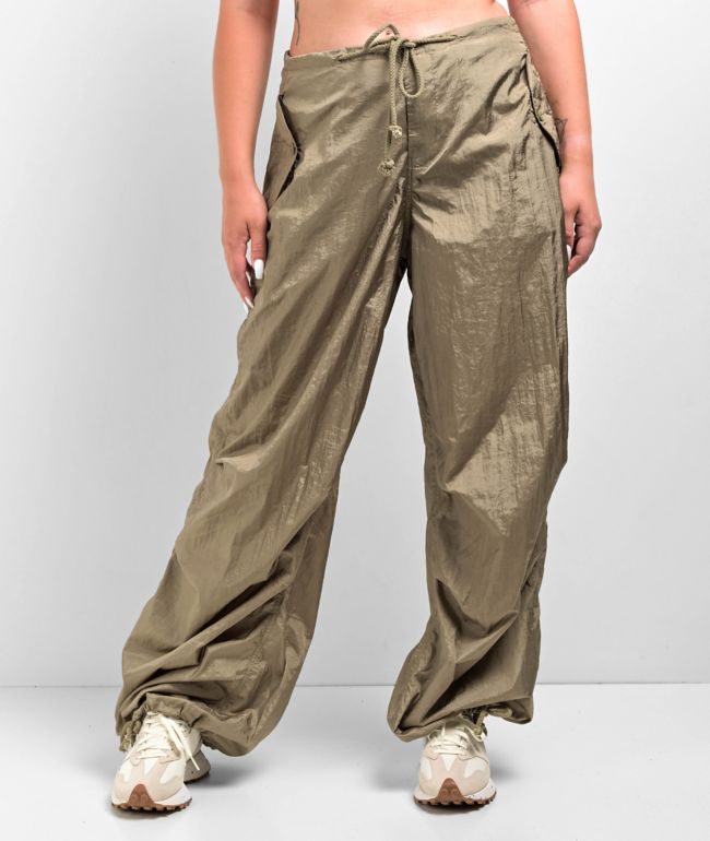 Motel Green Parachute Pants - Motel