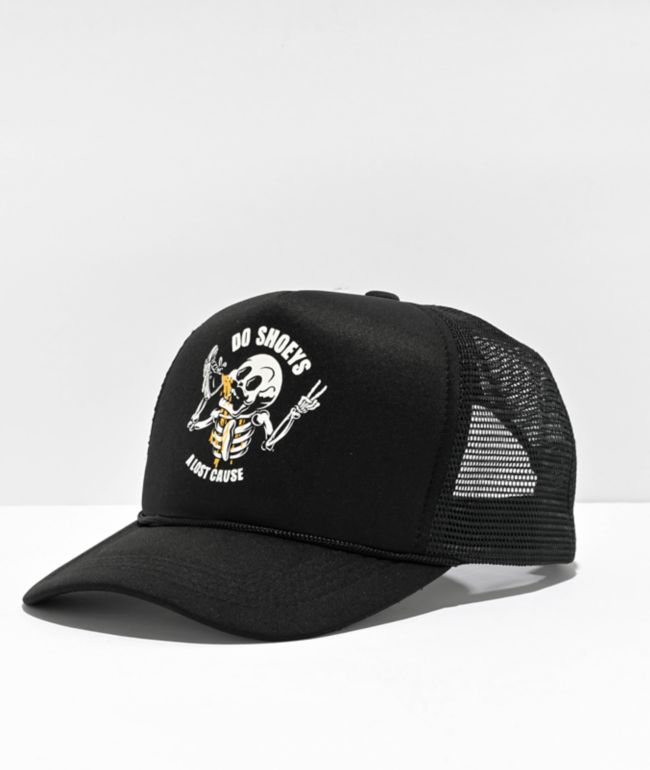 LIQUID DEATH Vicious Death Mens Trucker Hat - BLACK