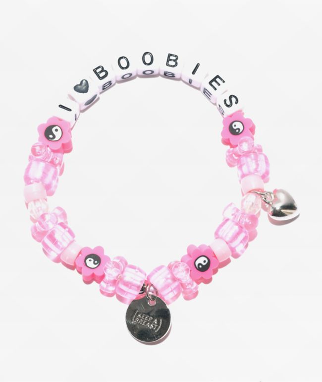 Keep A Breast Foundation I Heart Boobies Pink Kandi Bracelet - Keep A Breast Foundation