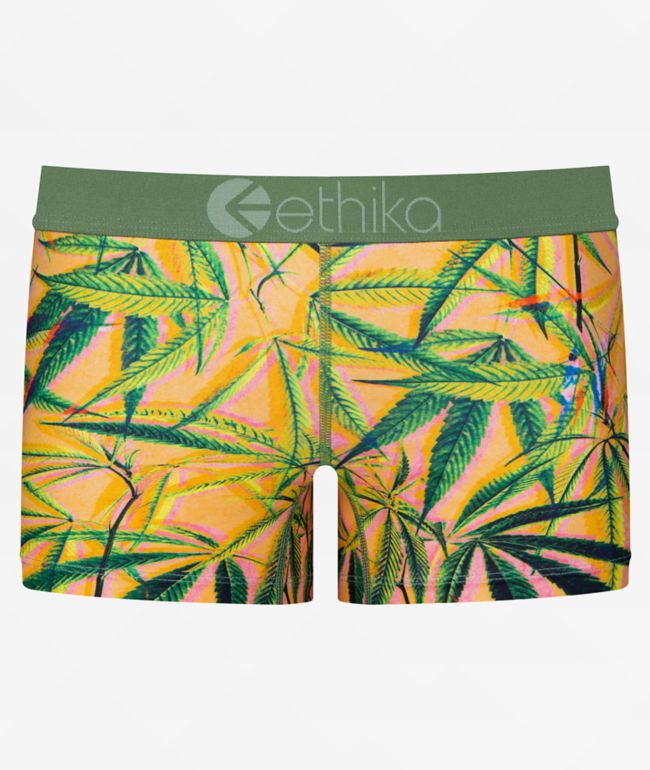 Ethika Cannabliss Green Boyshort Underwear