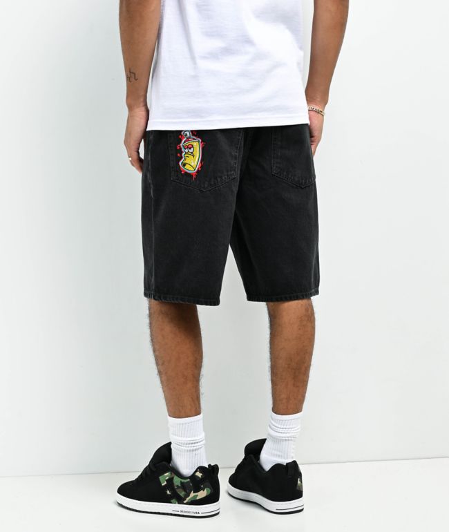Empyre Shmutz Black Denim Skate Shorts  - Empyre