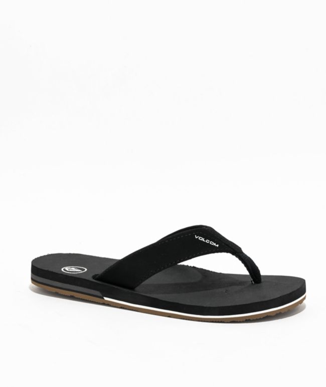 Volcom Victor Black White Sandals Zumiez