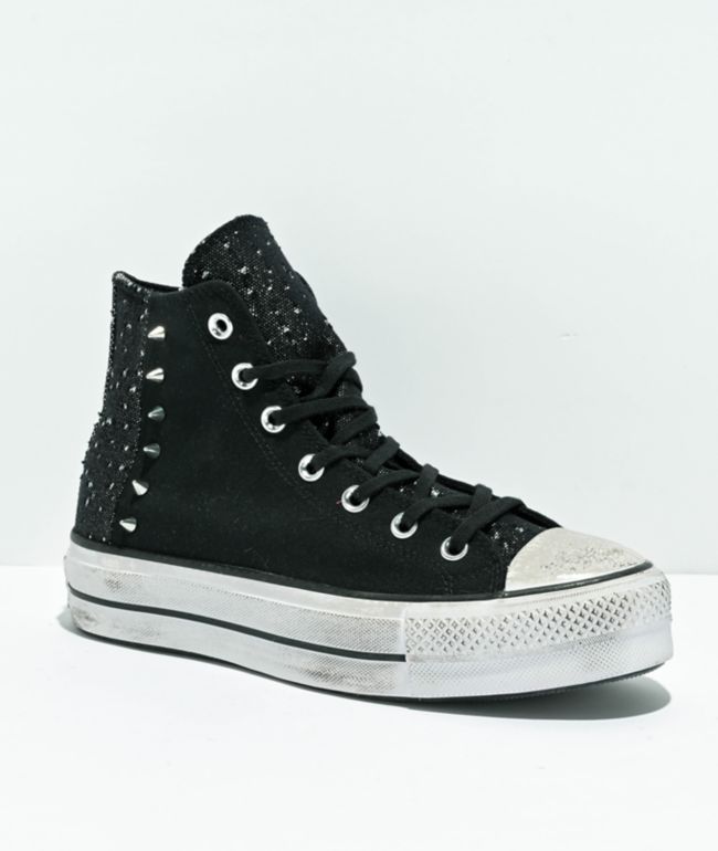 Black converse with studs online