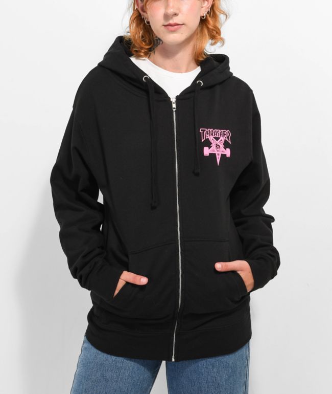 Pink and on sale yellow thrasher hoodie