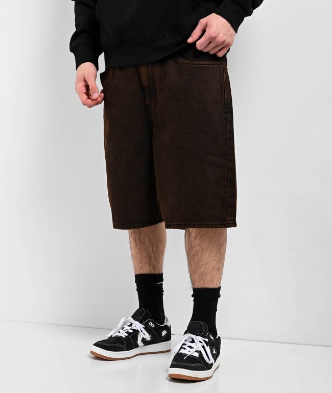 Empyre Loose Fit Khaki Corduroy Skate Shorts