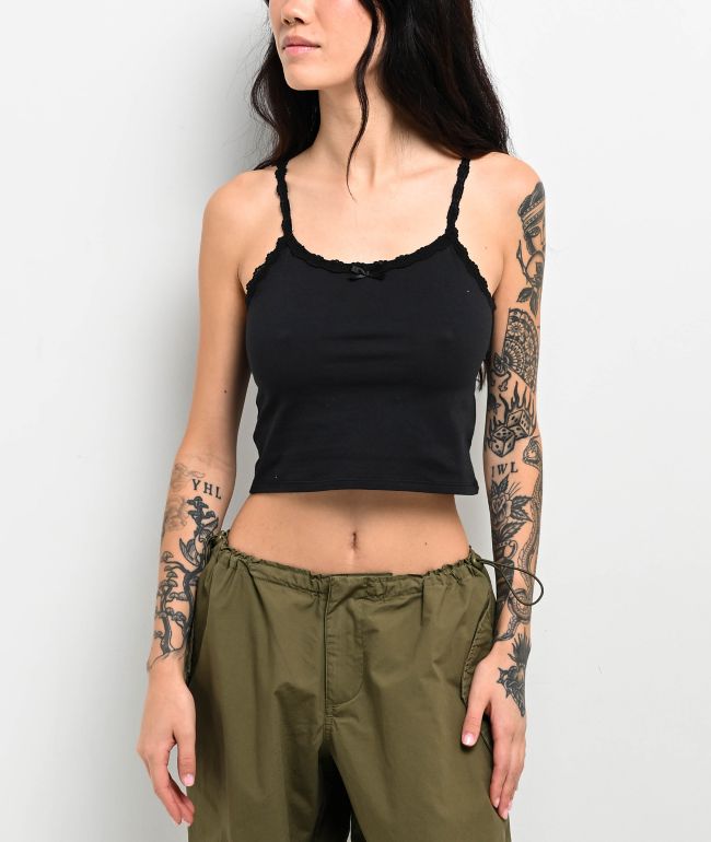 Zine Berry Caviar Crop Tank Top - Zine