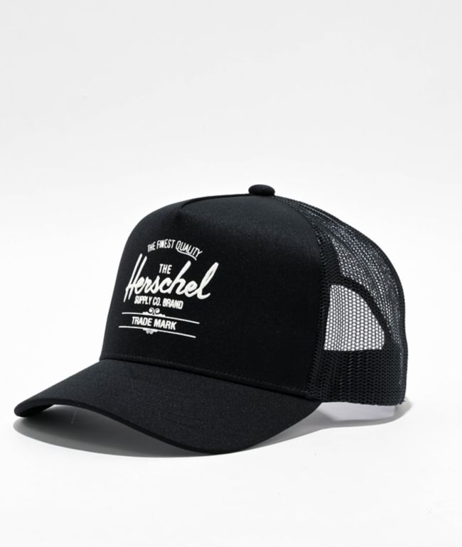 Herschel Supply Co. Whaler Tall Black Trucker Hat - Herschel Supply