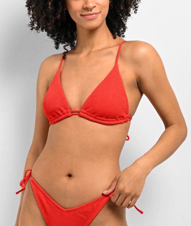 Damsel Rita Summertime Red Triangle Bikini Top - DAMSEL