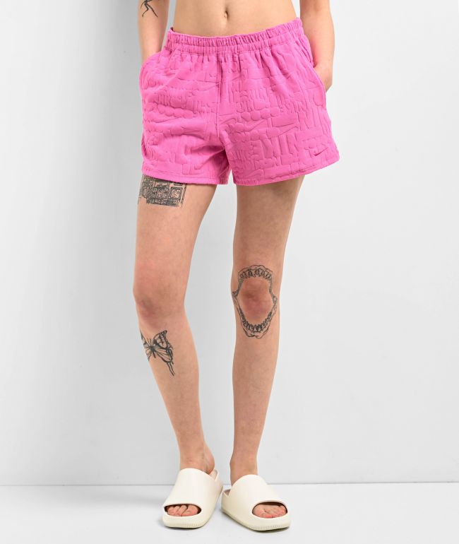 Sweety Thingswomen's Pink Velvet Drawstring Shorts - Summer