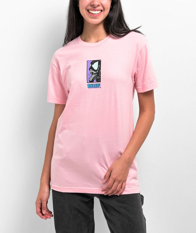 Pink and yellow thrasher t clearance shirt