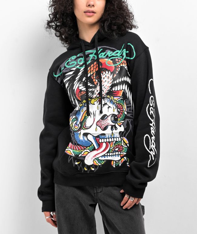 Official Ed Hardy Merch Store Tiger Panther Black Pullover Hoodie EdHardy  Apparel Clothing Shop - Hnatee