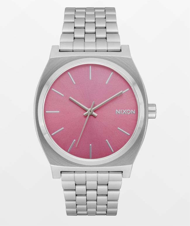 Nixon Time Teller Silver & Pink Analog Watch - Nixon Watches