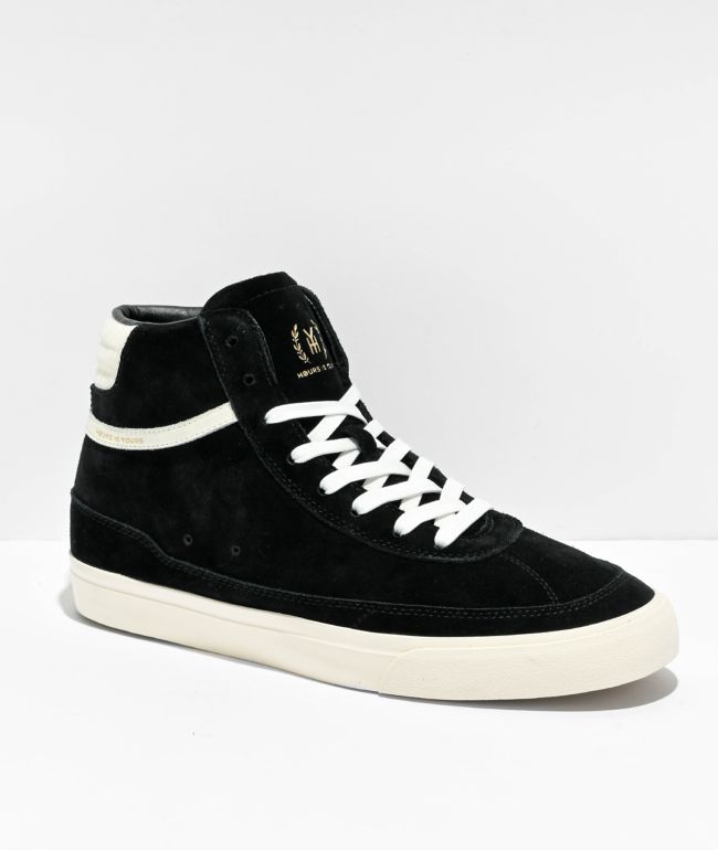Globe LA Knit Black & White High Top Skate Shoes