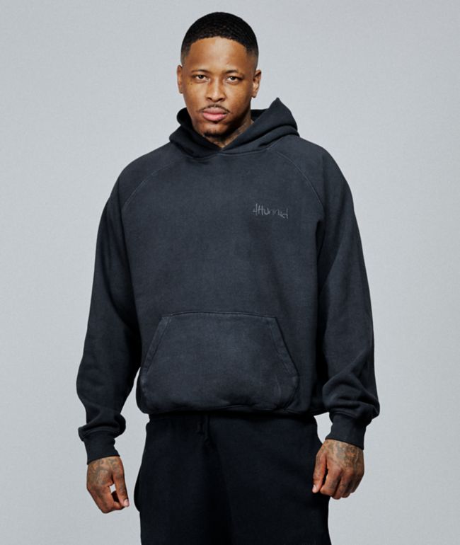 Black hoodie and online grey sweatpants