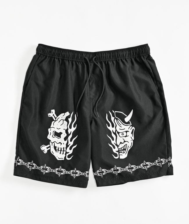 A BETTER MISTAKE all-over graphic-print shorts - Black