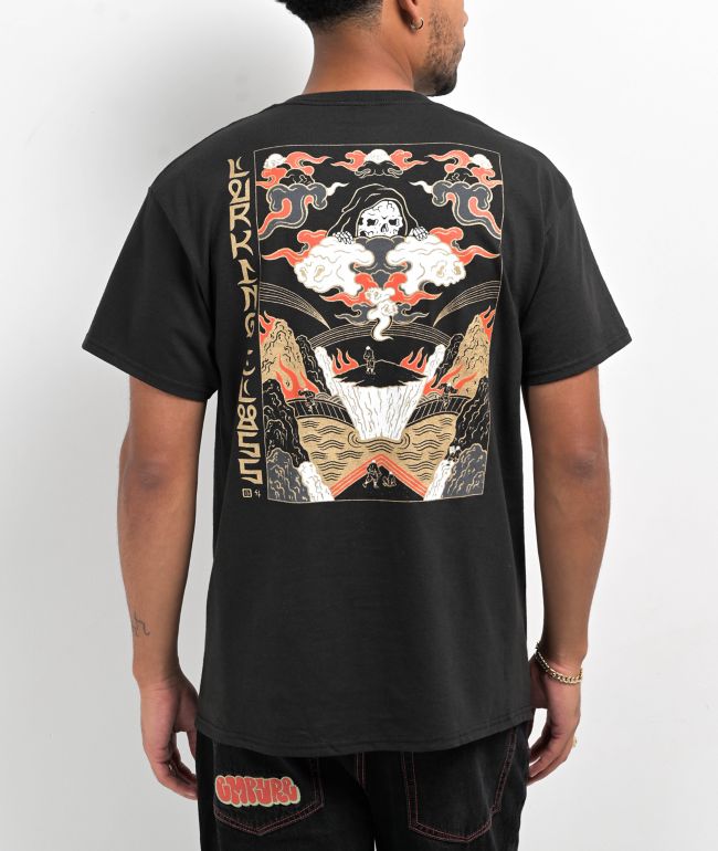Rodman Brand Barbwire Washed Black T-Shirt - Size M - Black - Graphic Street T-shirts - Men's Clothing at Zumiez