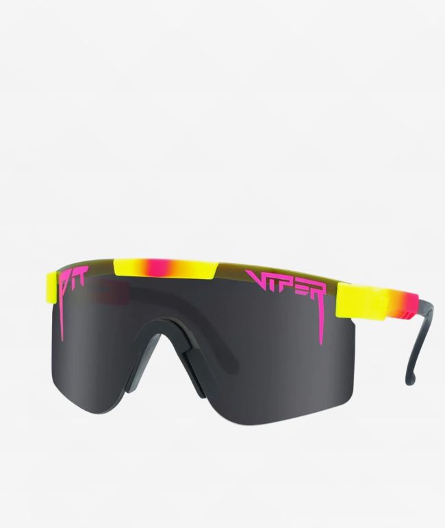Pit Viper The Italo Original Double Wide Pink & Yellow Polarized Sunglasses - Pit Viper