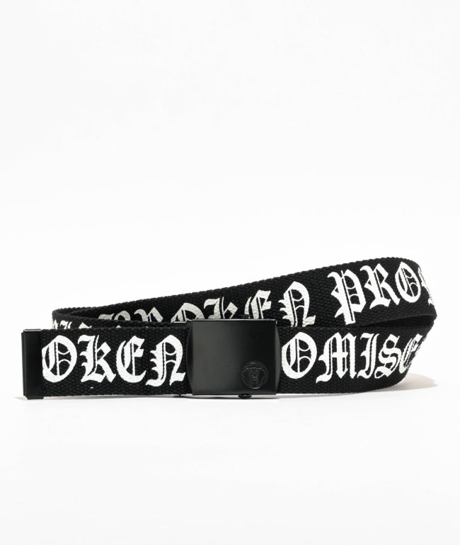 Dickies Script Black & White Web Belt | Zumiez