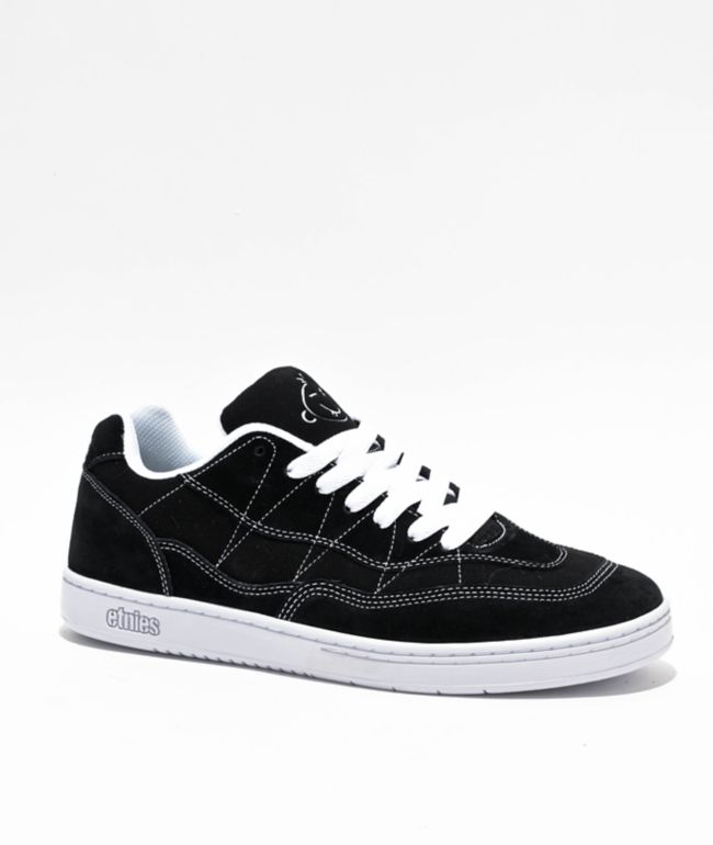etnies Snake Black & White Skate Shoes - etnies