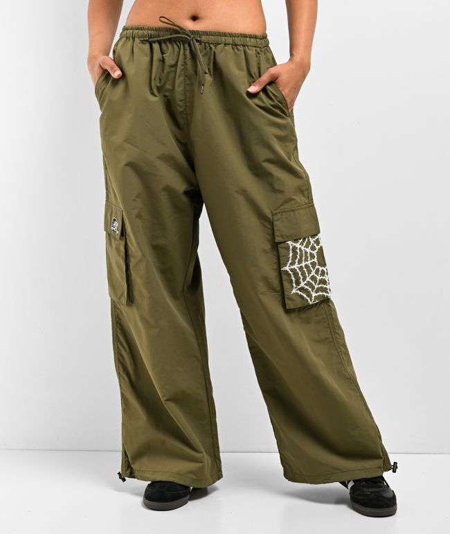 Lurking Class by Sketchy Tank Barbed Wire Olive Parachute Pants - Lurking Class by Sketchy Tank
