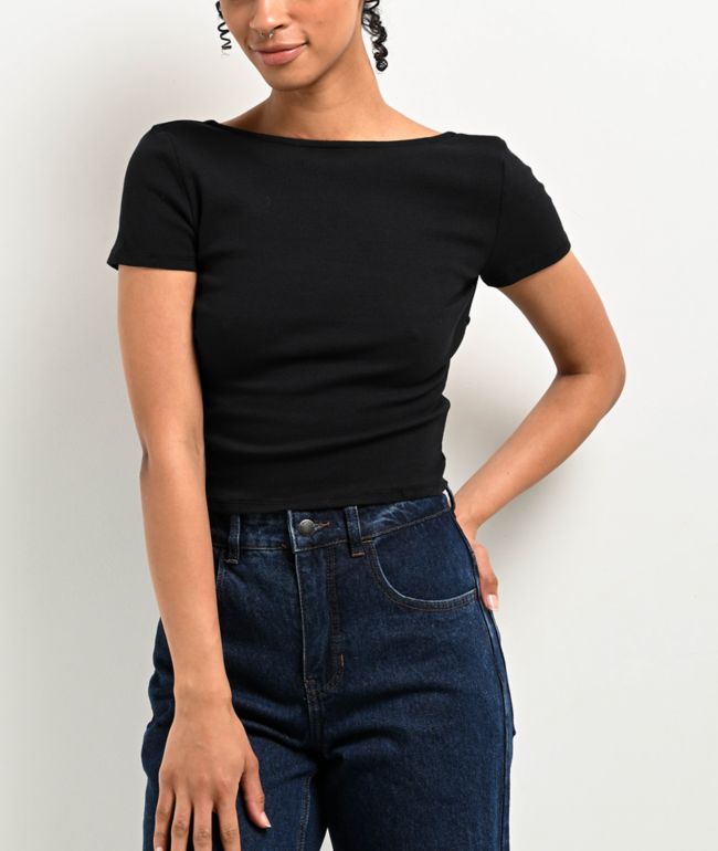 Zine Rita Carafe Open Back Crop T-Shirt | Zumiez