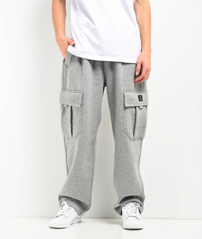 Shaka Wear Grey Fleece Cargo Sweatpants