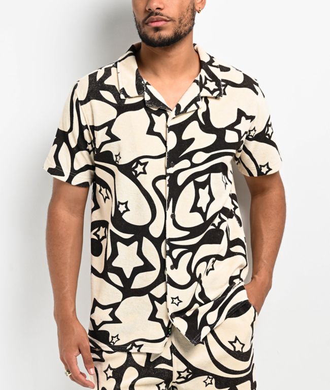A.LAB Cruise Natural & Brown Terry Short Sleeve Shirt - A.LAB