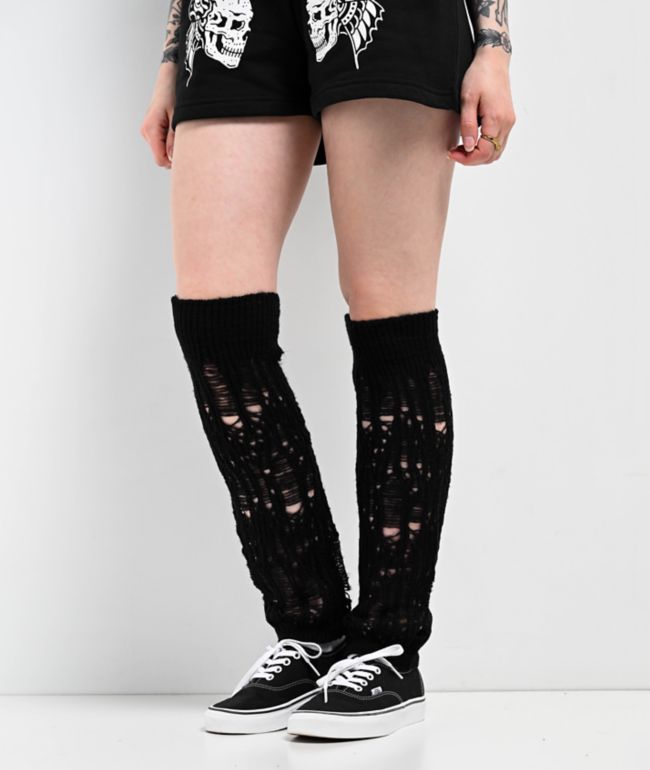 Empyre Webbed Black Leg Warmers