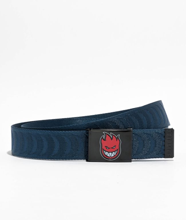 Spitfire Big Head Crescent Blue Web Belt - Spitfire