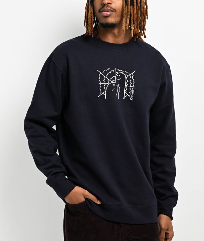 Color Bars x Playboy Diamond Navy Crewneck Sweatshirt | Zumiez