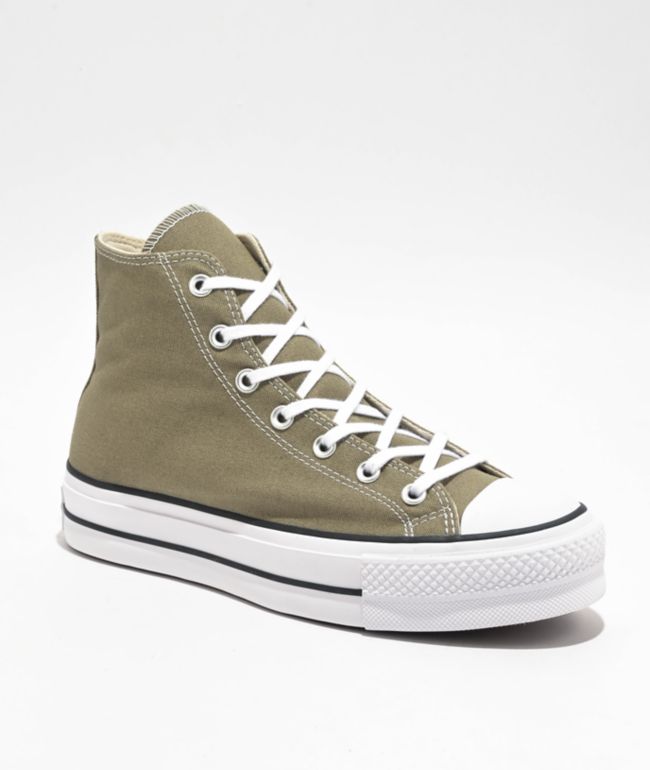 Converse Chuck Taylor All Star Lift Platform Mossy Sloth Shoes - Converse