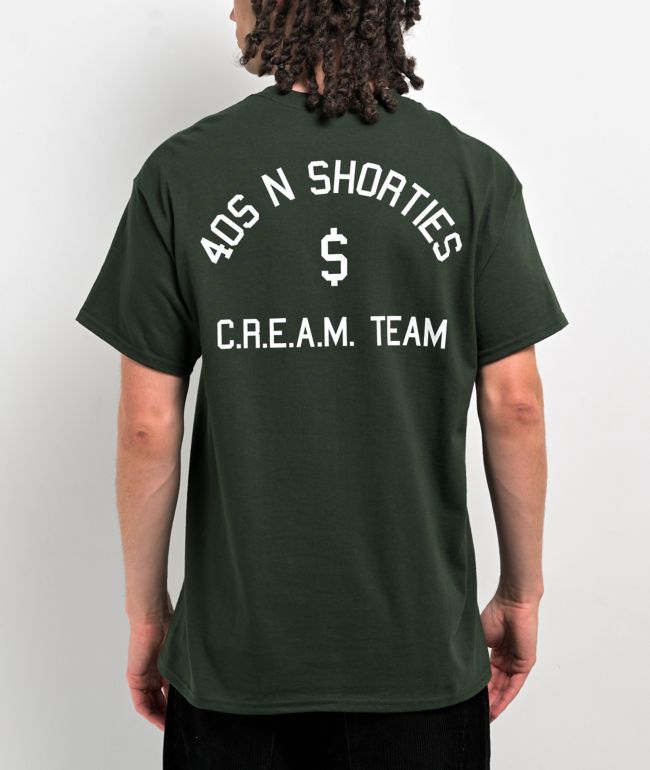 40s & Shorties Cream Team Green T-Shirt - 40s & Shorties