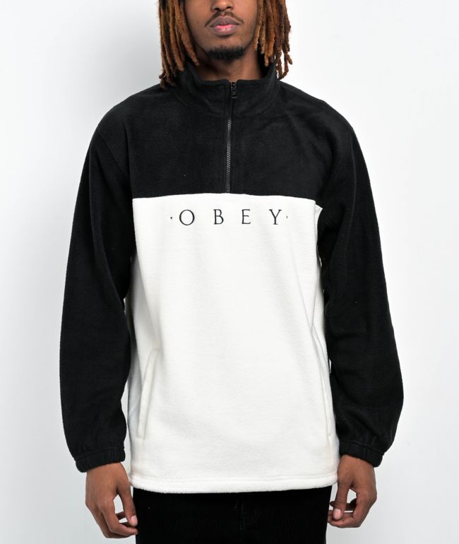 Obey gaze clearance mock neck zip