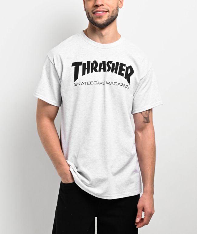 White on sale thrasher shirt