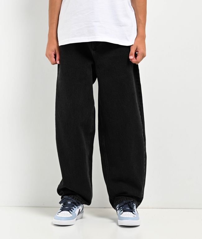 Kids Empyre Ultra Loose Shmutz Black Denim Jeans