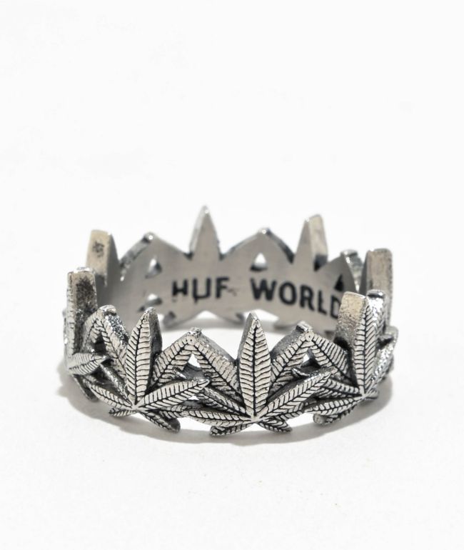 HUF Old English Silver Ring