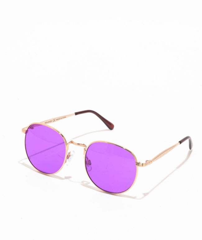 Happy Hour HoliDaze Gold & Purple Sunglasses - Happy Hour