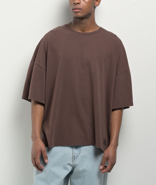 Champion Riggins Drop Shoulder Warm Chocolate Brown Wash T-Shirt - Champion