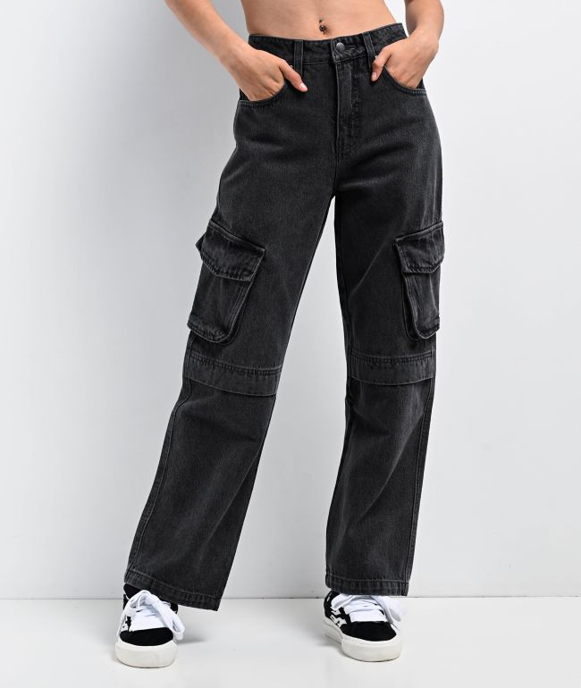 Empyre Loiter Obscure Grey Wash Straight Leg Denim Shorts