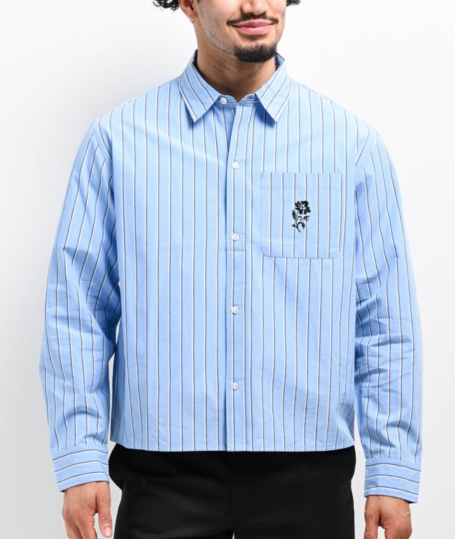 Donut Cream Pinstripe Quarter Zip Work Shirt | Zumiez Donut Cream Pinstripe Quarter Zip Work Shirt | Zumiez