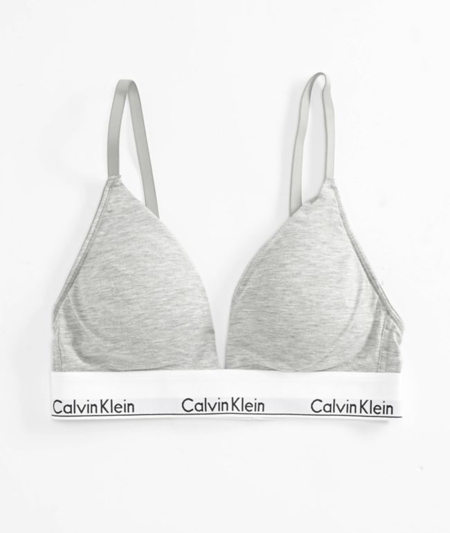 Calvin klein grey 2024 bra and underwear