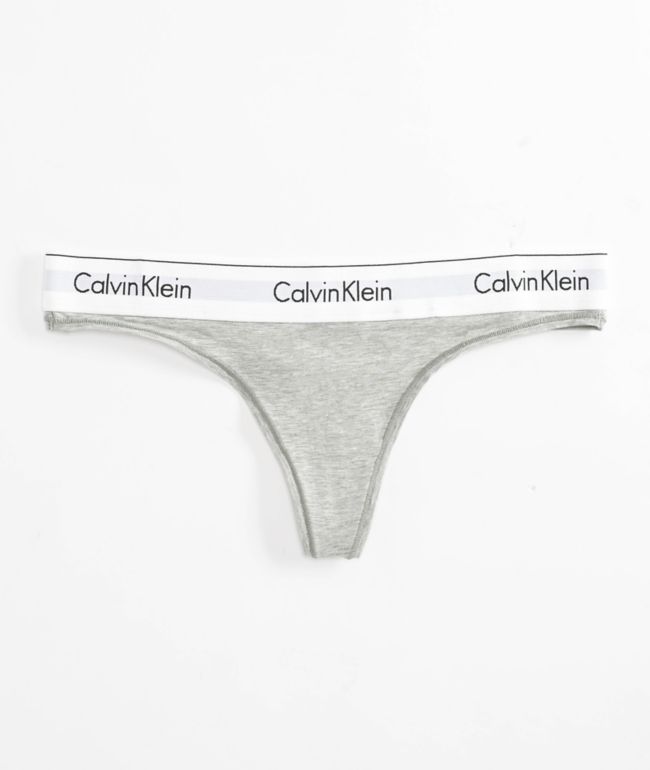 Calvin klein grey sales thong set